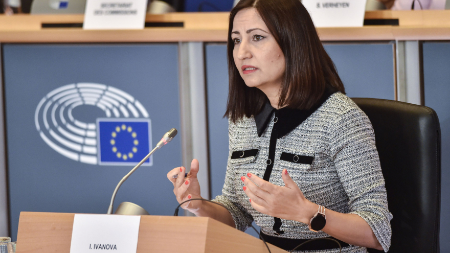 Iliana Iwanowa - nowy komisarza UE ds. innowacji, badań, kultury, edukacji i młodzieży; fot. © European Union 2023 - Source : EP